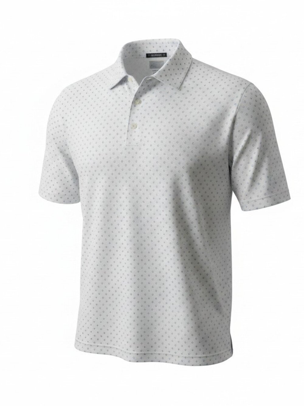 Greg Norman XXL PlayDry Golf Polo White Blue Print NWT Recycled Polyester